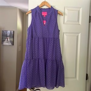 BNWT Lilly Pulitzer eyelet dress. Beautiful purple color! Lined too! Perfect!